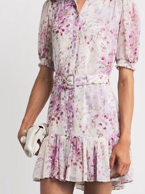 Cinq à Sept Midsummer Bloom Halbini dress Mini Dress size 12